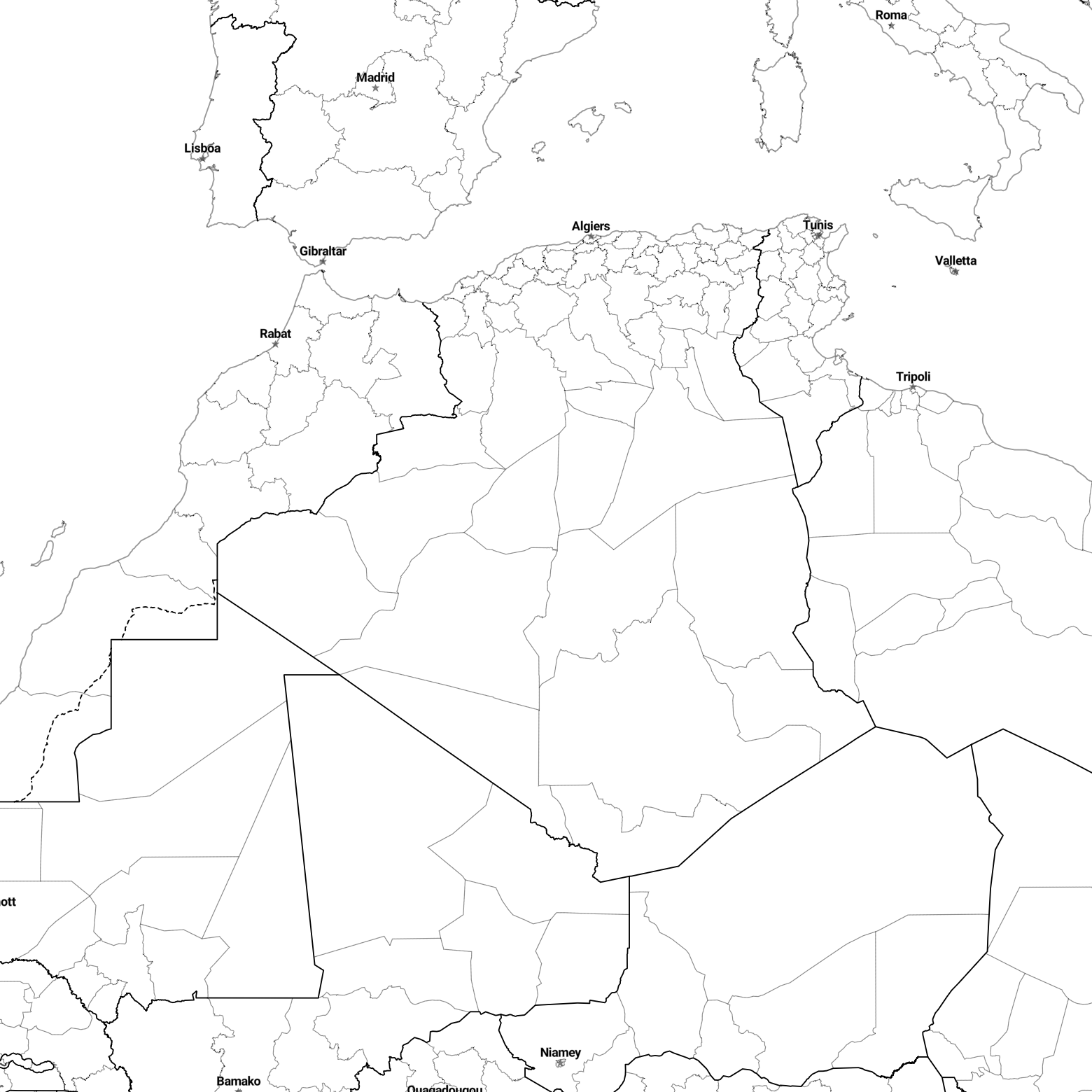 Country borders