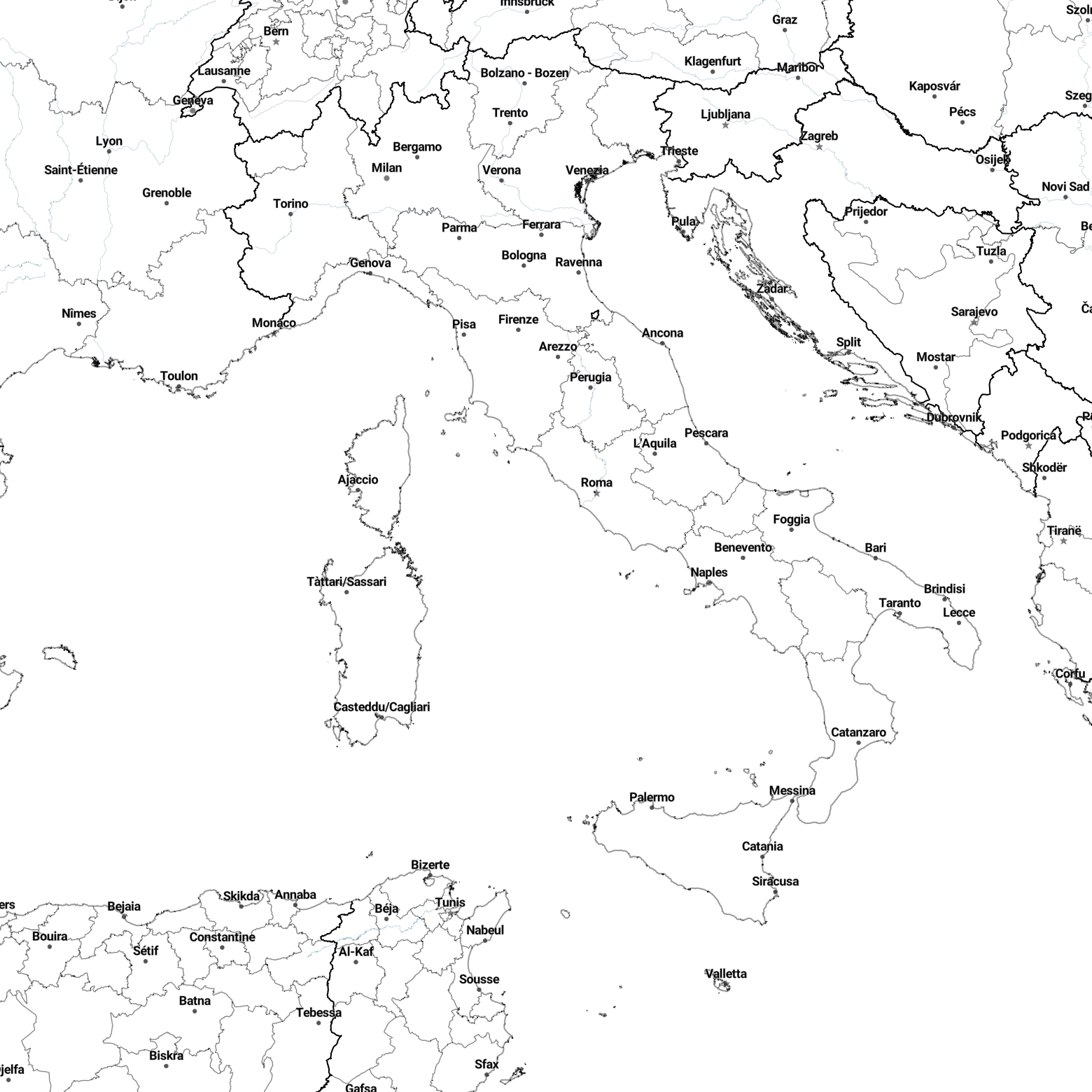 Country borders